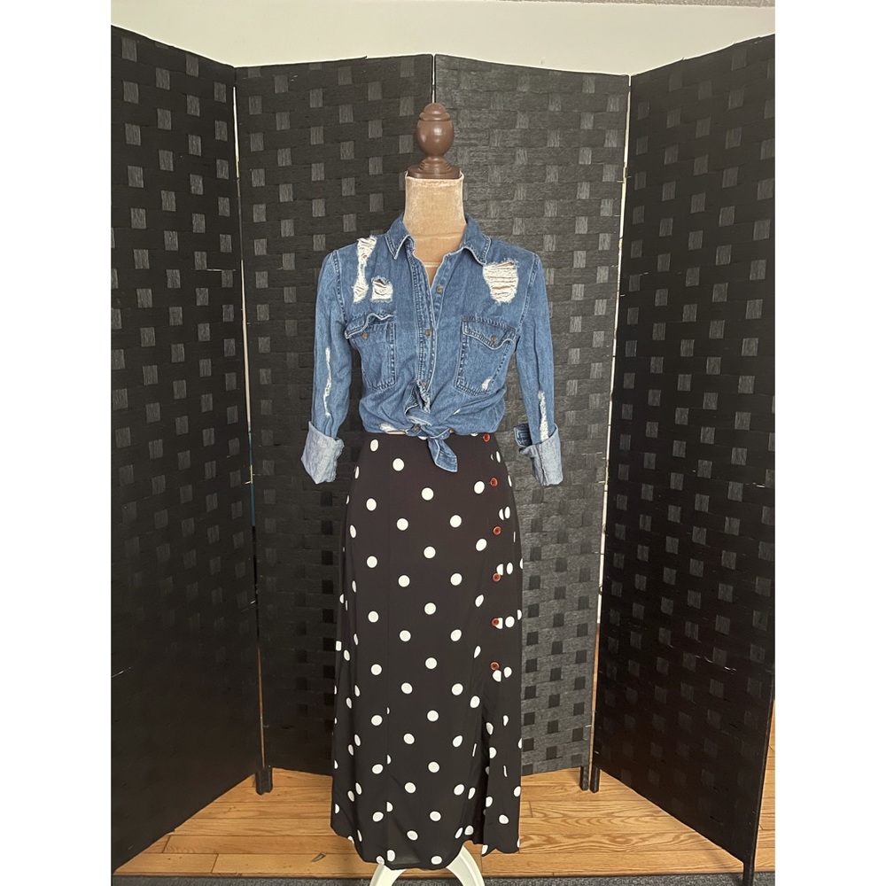 Free people polka dot skirt